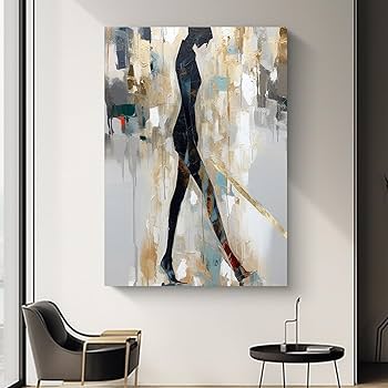 Amazon.com: Yahedoba Hand painted back oil painting vertical